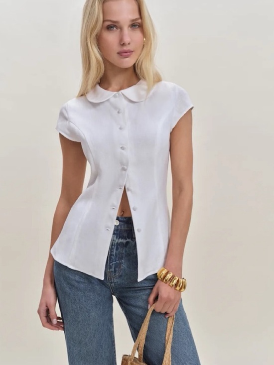 Reformation Tops - Reformation Molly Linen Top